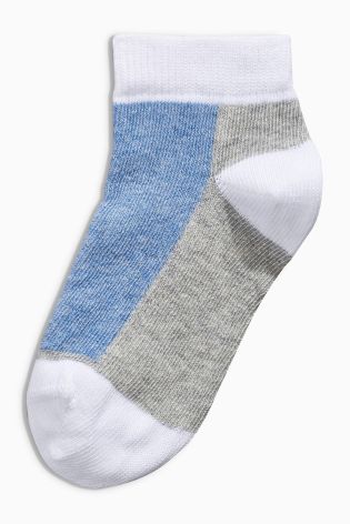 Blue Trainer Socks Five Pack (0-12mths)